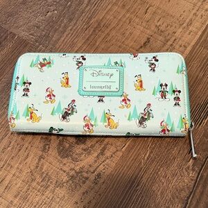 Loungefly Disney Characters Mint Green Wallet